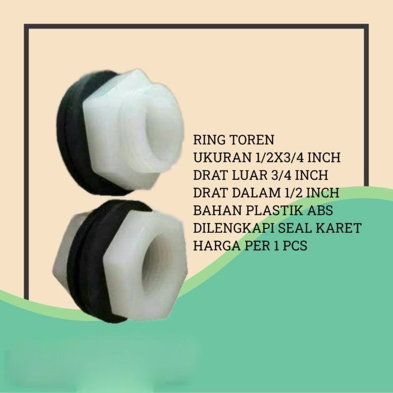 Jual Mur Drat Ring Toren Vlok Ring Tandon Tangki X Inch