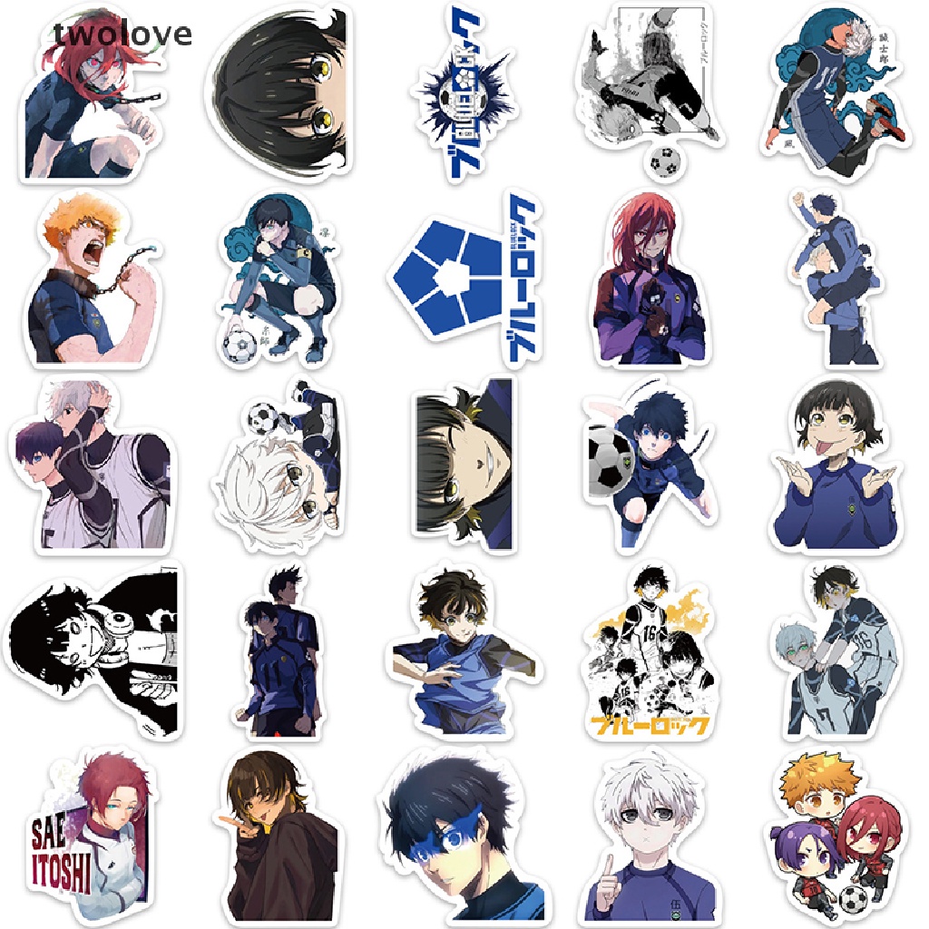 Jual Owo 50pcs Jepang Anime Kunci Biru Stiker Aesthetic Decals DIY