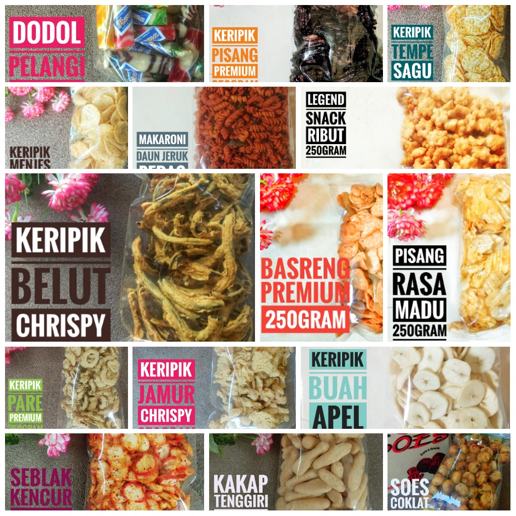 Jual PAKET HEMAT SNACK CEMILAN VIRAL SAMPE JADUL DENGAN HARGA GROSIR ...
