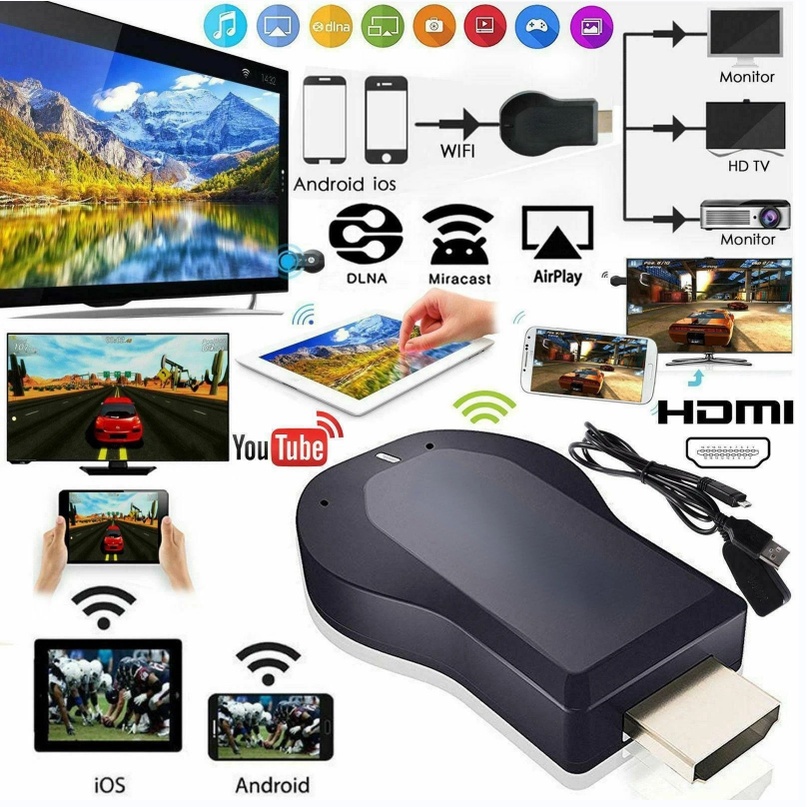 Jual Dongle HDMI Anycast M9 Plus 1080P Wifi Display TV