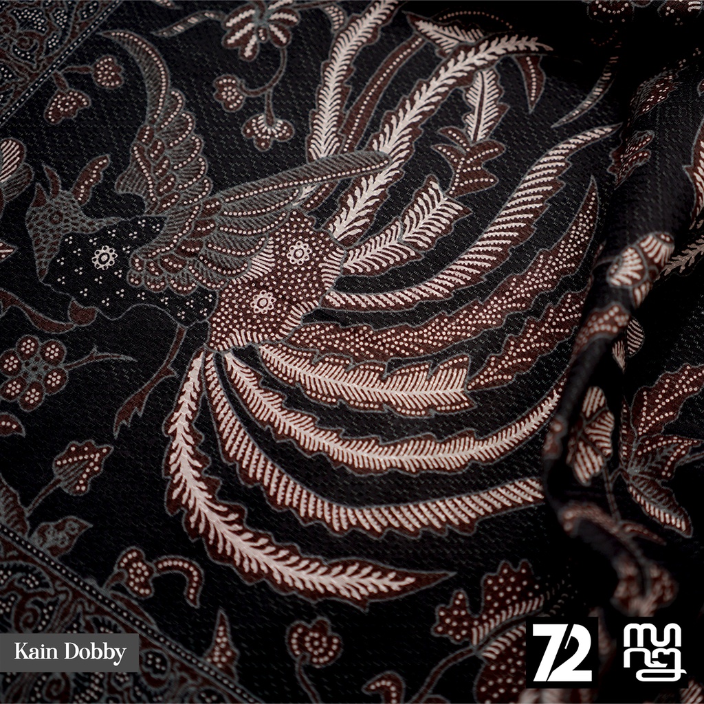 Jual BAHAN BATIK PREMIUM Dobby Dobi Dobbi Motif Phoenix Warna Hitam ...