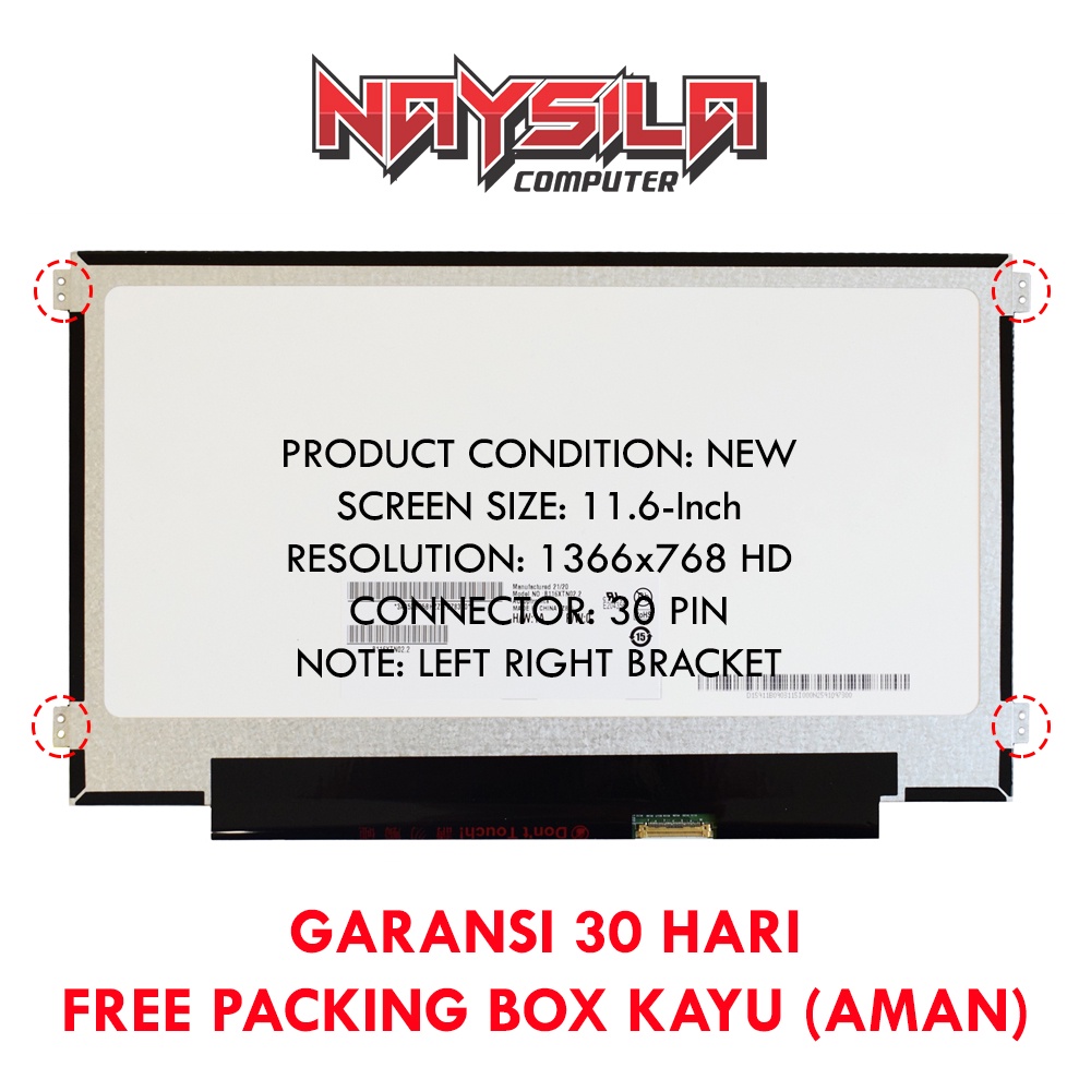 Dalle écran 11.6" Pour HP Compaq 11-Y003NF | Résolution 1366x768 | Connecteur 30 Pins | Neuf