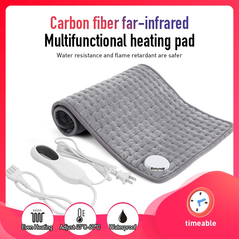 Jual 60x30cm Adjustment 10Level Electric Heating Pad Back Neck