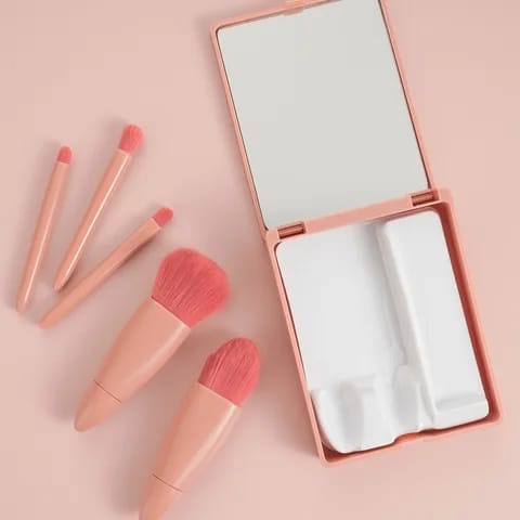Jual AccStore088 Make Up Brush Set Kuas Make Up Portable Plus Cermin ...