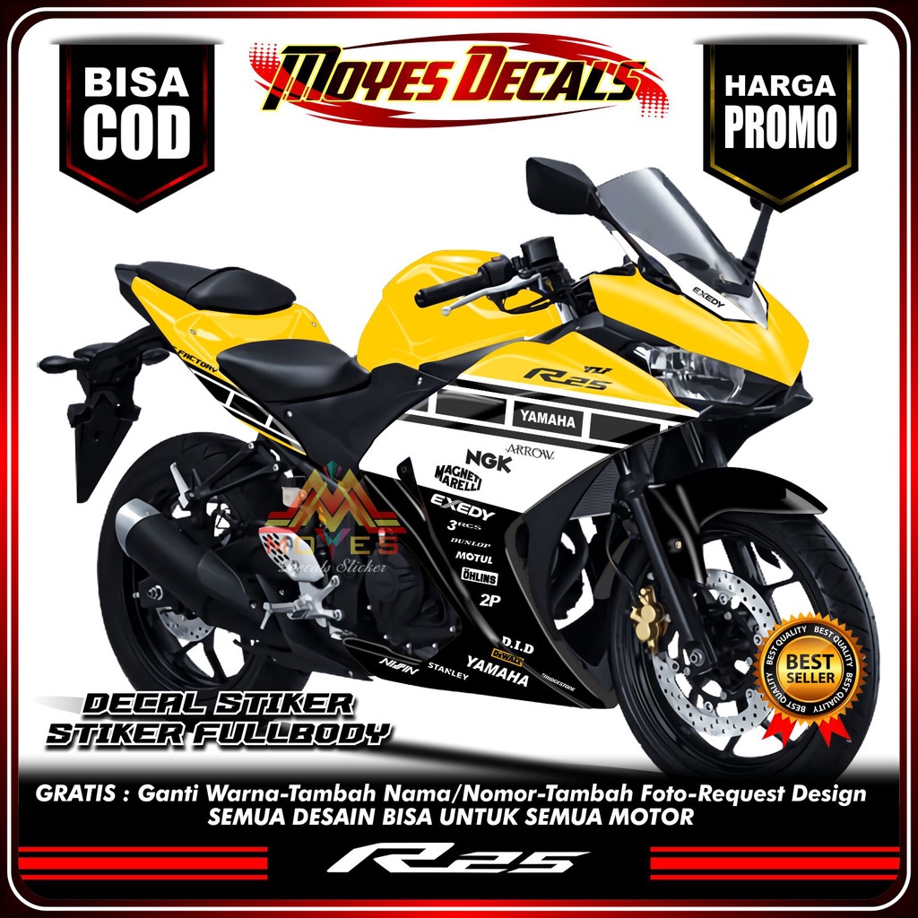 Jual Decal R25 Full Body Decal Yamaha R25 Decal Motor R25 | Shopee ...