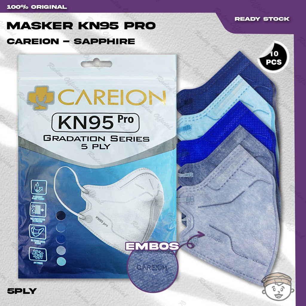 Jual Masker Kn Pro Careion Pro Isi Pcs Putih Hitam Abu Warna Kn