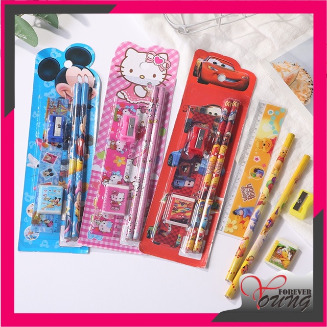 Jual FOREVER YOUNG - D6121 Alat Tulis Sekolah / Set Alat Tulis Pensil ...