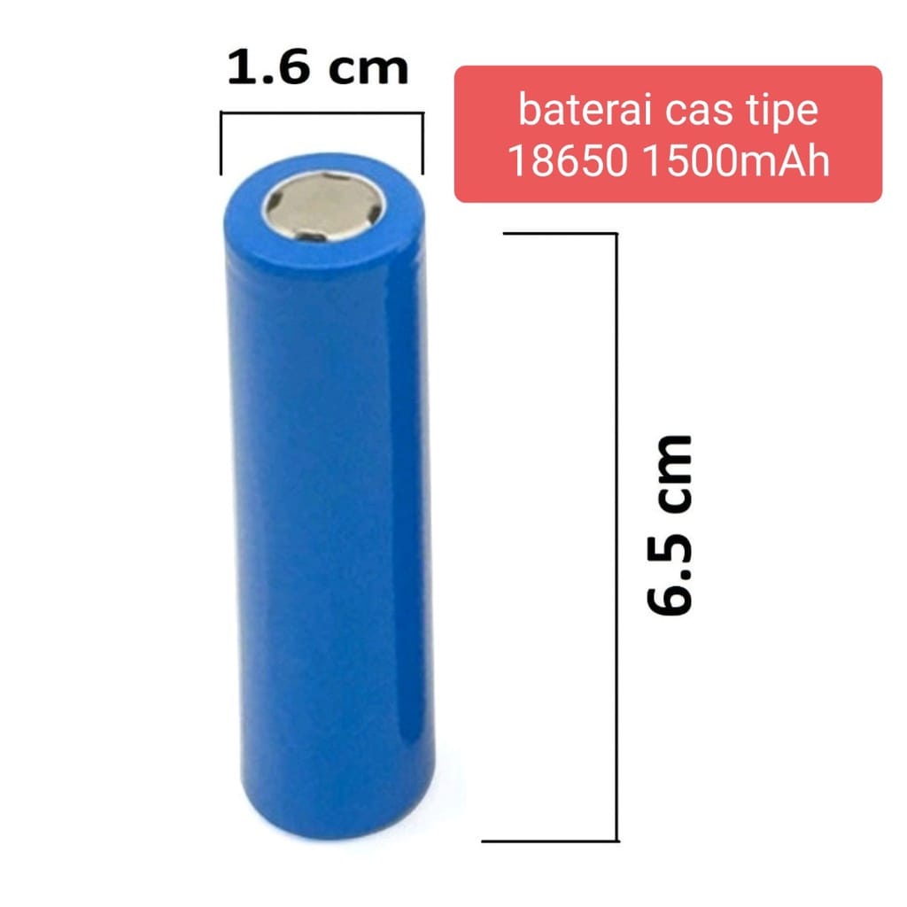 Jual Baterai Cas Biru Polos Tipe 18650 1500mah Baterai Microphone