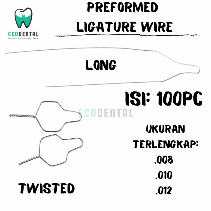 Jual Preformed Ligature Wire Kawat Ligatur Ortho Preform Ligasi