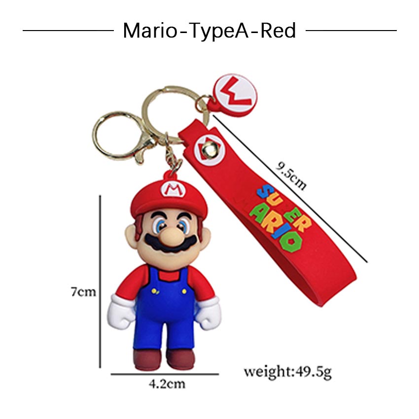 Gantungan Kunci Super Mario Bros Luigi Yoshi Keychain Mobil Motor Gantungan  Kunci Kartun Anime