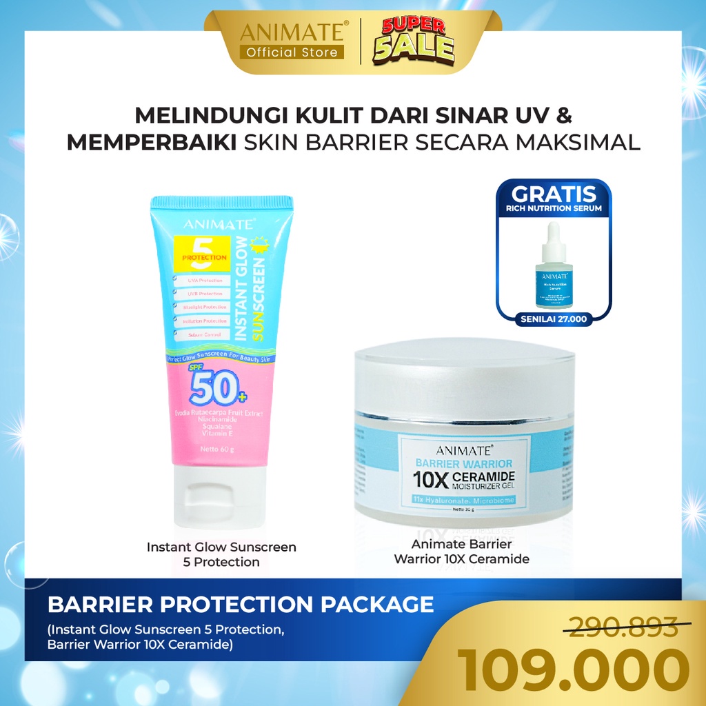 Jual BARRIER PROTECTION PACKAGE ( Instant Glow Sunscreen 5 Protection ...