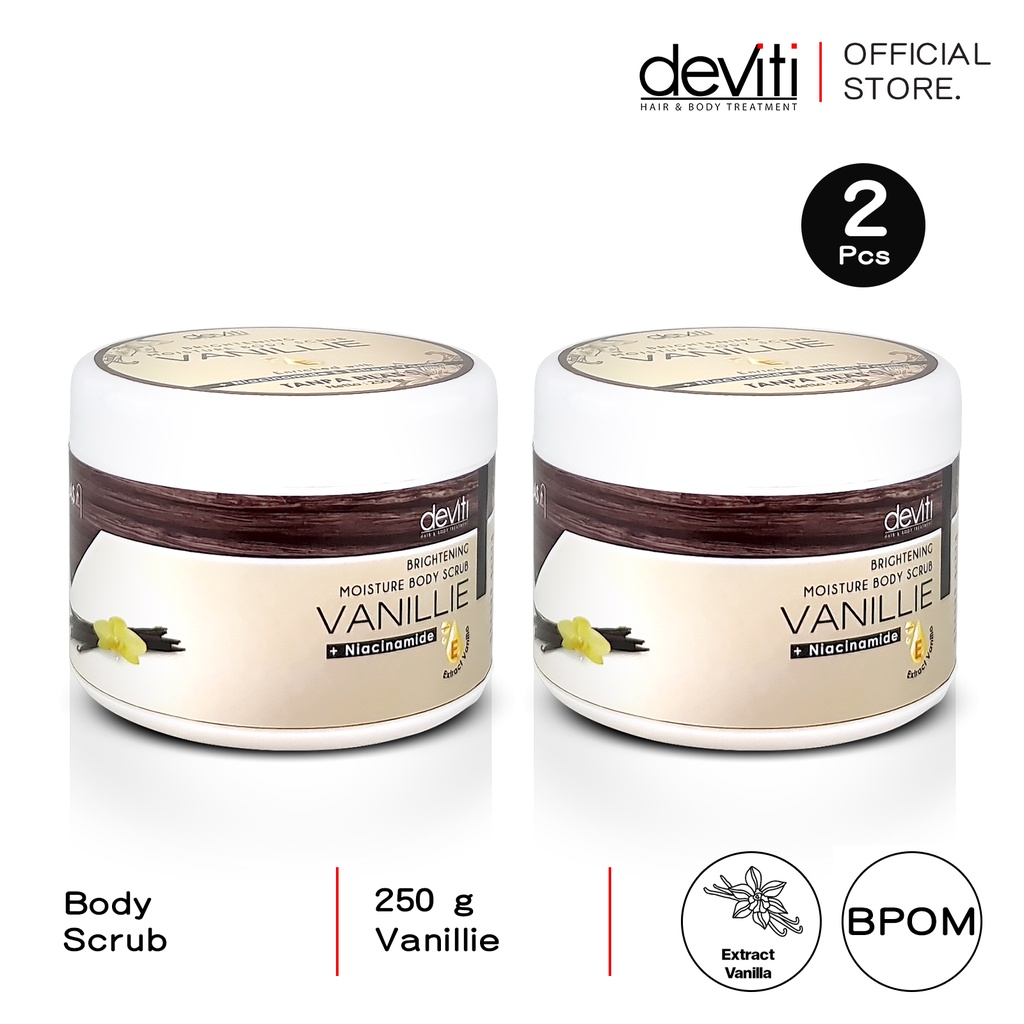 Jual deviti Combo 2 Moisture Body Scrub Vanillie 250 GR Extract Vanilla ...