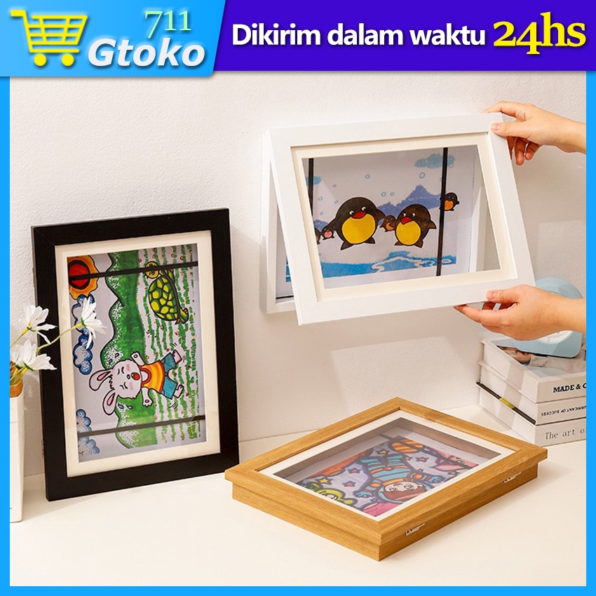 Jual Figura Foto / Bingkai Foto / Frame Kayu / Kids Art Frames Ukuran ...