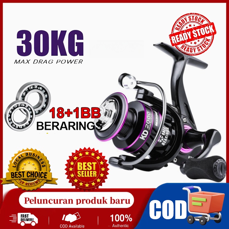 Jual Indonesia Spot Reel Pancing Max Drag 30kg dengan Reel Roda ...