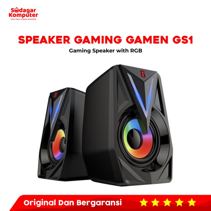Jual Speaker Gaming GAMEN GS1 Colorful RGB Speaker Powerfull Bass