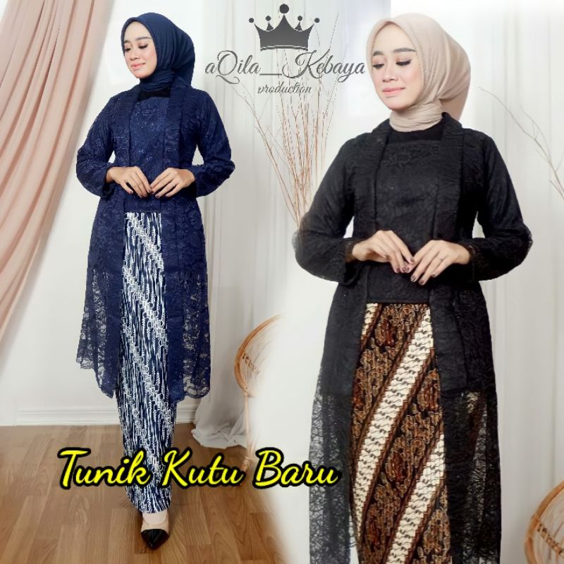 Jual Set Kebaya Brokat Kutu Baru Tunik Modern Terbaru Setelan Kondangan