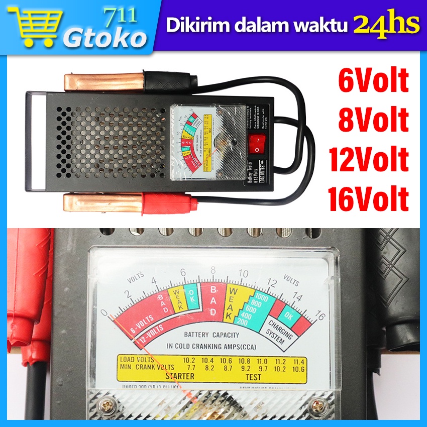 Jual Baterai Battery Tester Load Mobil & Motor Alat Tes Tegangan Aki