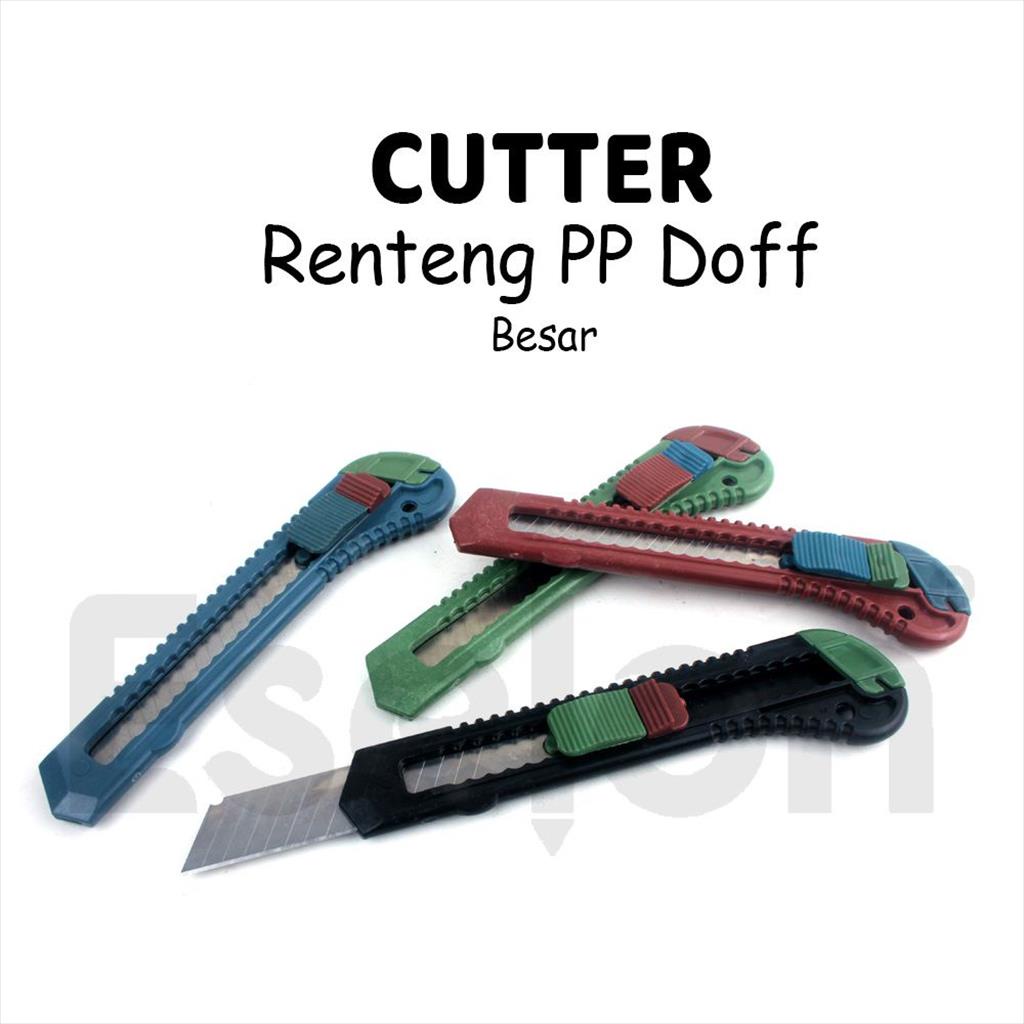 Jual 12buah Pisau Cutter Renteng Besar Doff / 1 Renteng Cutter Besar PP ...