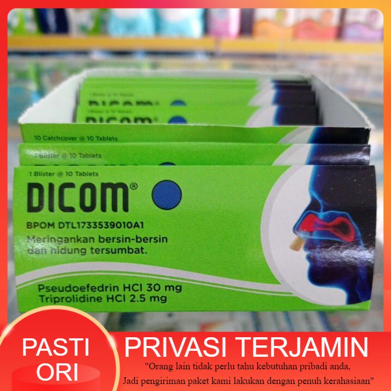 Jual DICOM OBAT FLU / Dicom tab isi 10 tablet meringankan bersin bersin ...