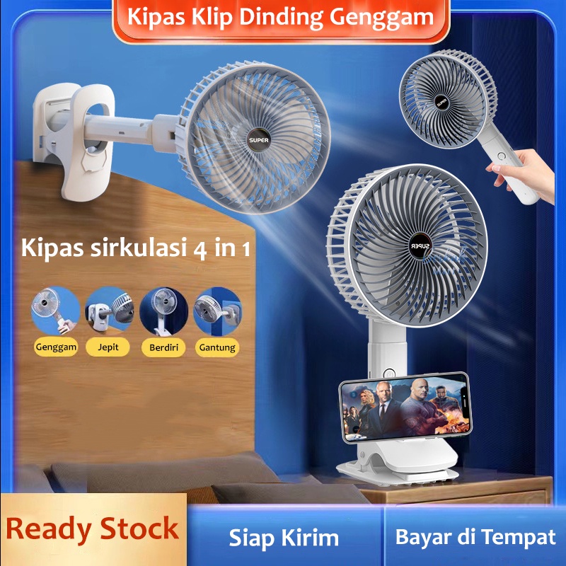 Jual 4 in 1 Kipas Angin Portable bisa Digantung Berdiri Dijepit Genggam ...