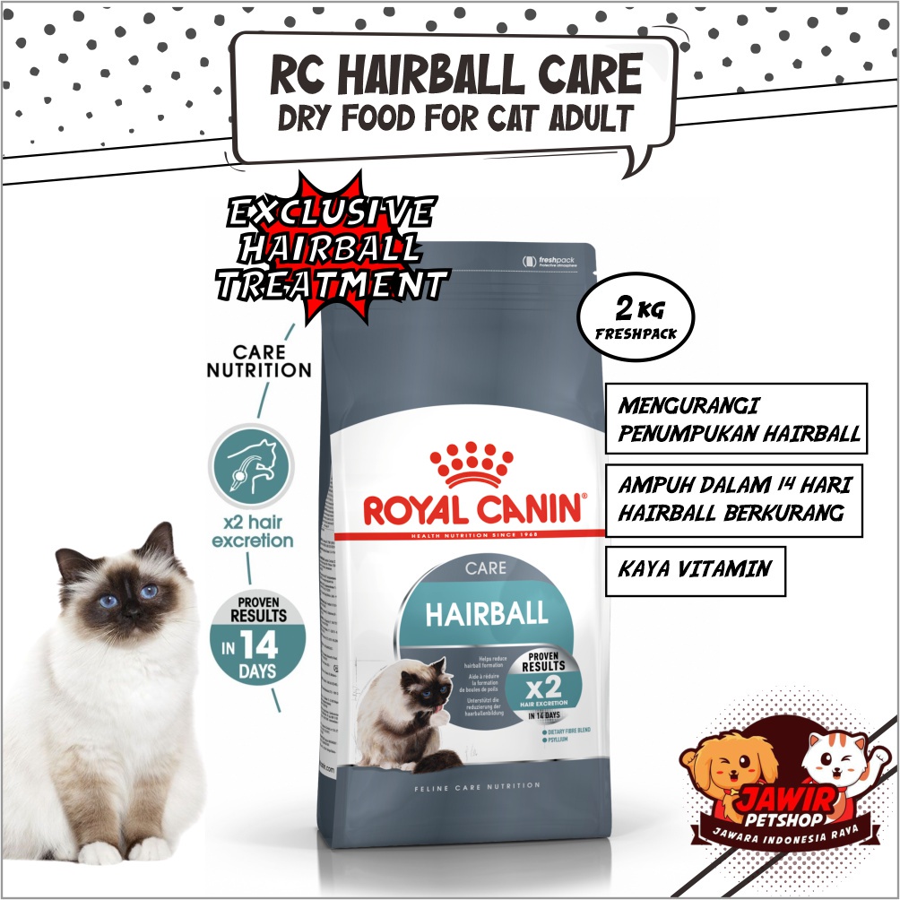 Jual Royal Canin HAIRBALL CARE 2kg makanan kucing dewasa kering rc anti hair ball bulu rontok murah hair and skin adult murah catfood cat food dry obat vitamin penumbuh bulu pelebat