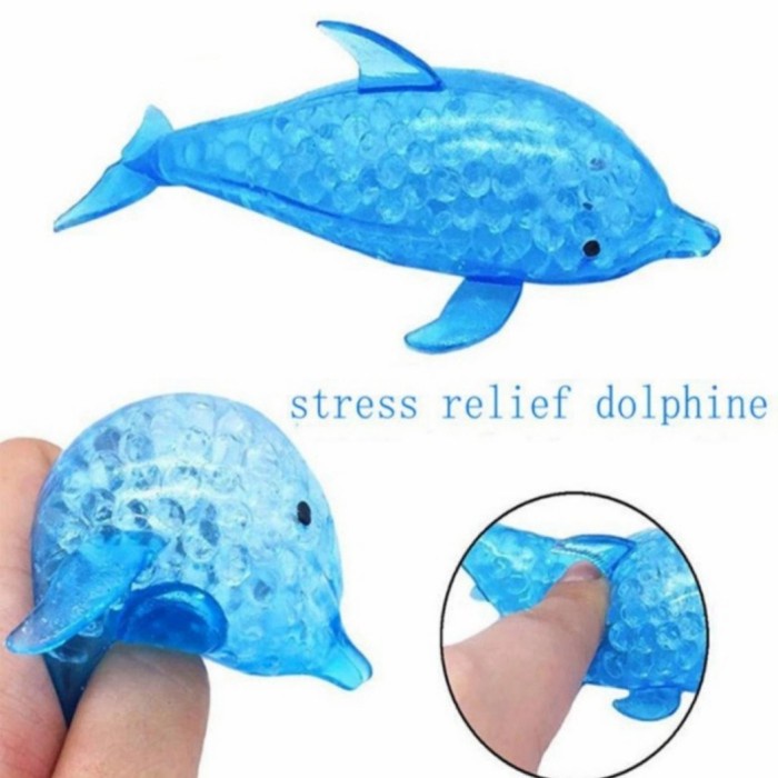 SHARK DOLPHIN squeeze stress ball fidget toy squishy ikan hiu dolphin  pcs