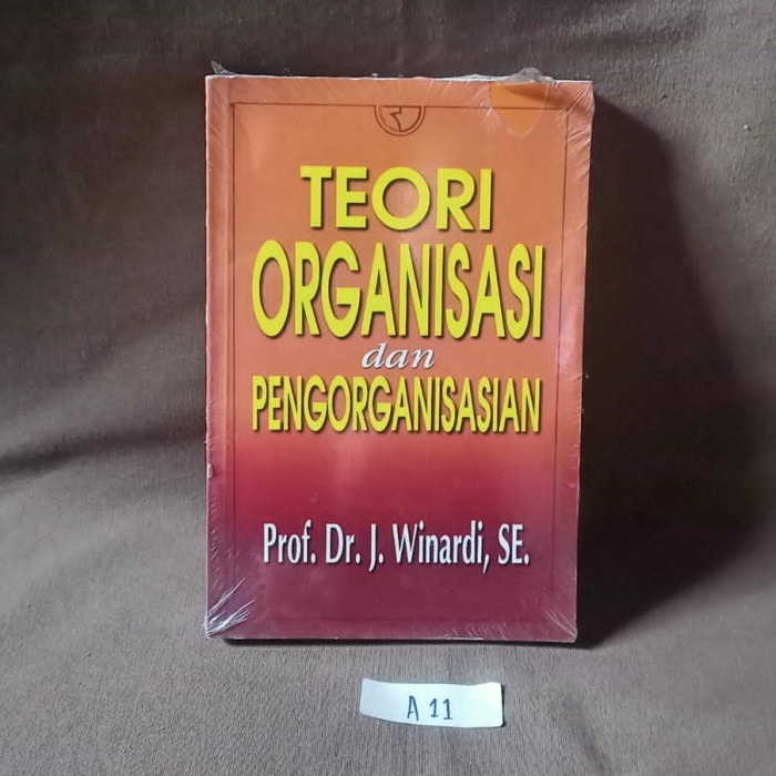 Jual Teori Organisasi Dan Pengorganisasian | Shopee Indonesia