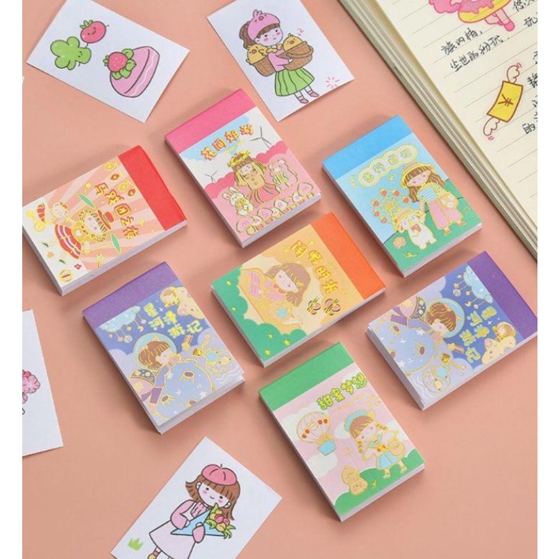 Jual Stiker Buku Kecil Mini / Sticker Note Karakter Manga (24lembar ...