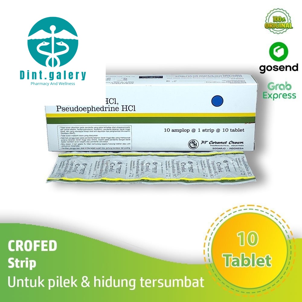 Jual Crofed 10 Tablet Strip Obat Pilek Hidung Tersumbat | Shopee Indonesia