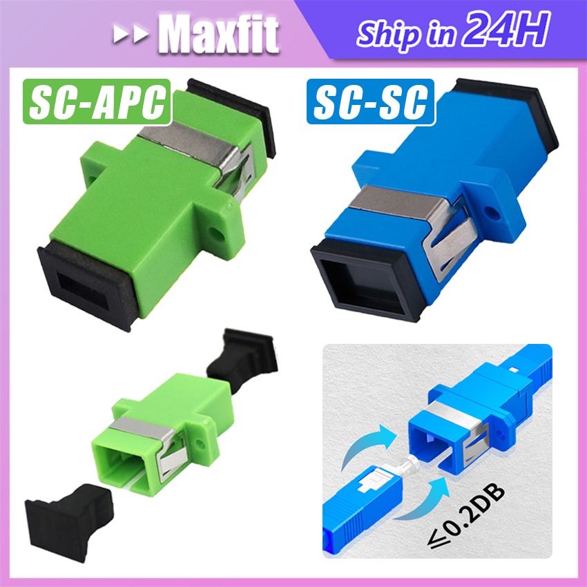 Jual Adapter SC APC Patchcord Konektor Fiber Optic Connector Odp Ftth ...