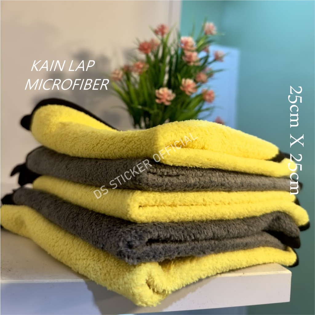 Jual Kain Lap Microfiber 25 X 25 Cm Kain Lap Motor Lap Serbaguna Shopee Indonesia