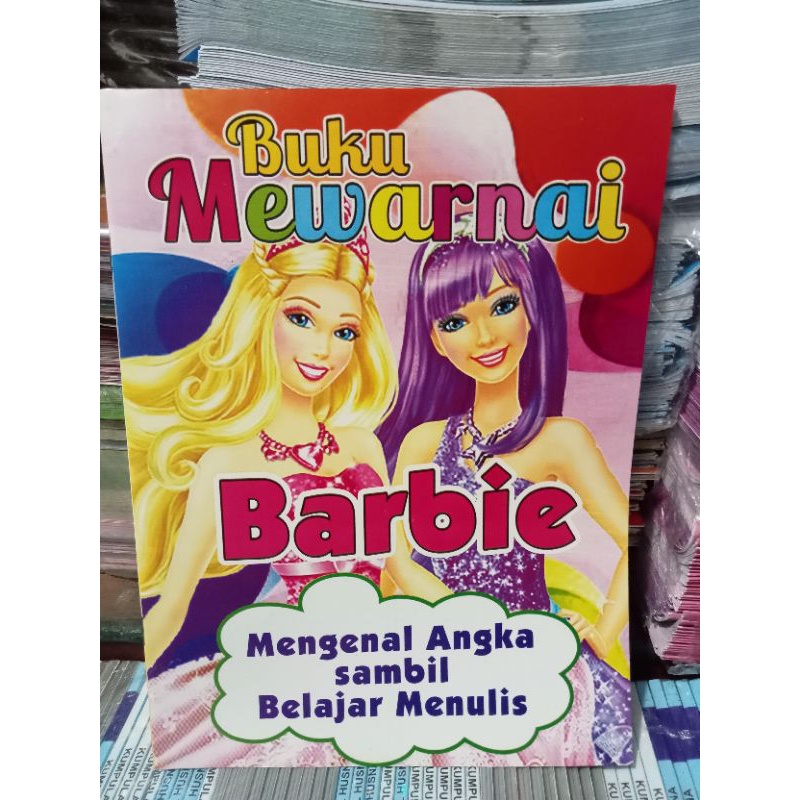 Jual Buku Anak Belajar Angka Sambil Belajar Menulis Dan Mewarnai Barbie ...