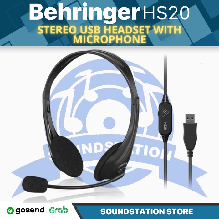 Jual BEHRINGER HS20 Stereo USB Headset With Microphone Headphone