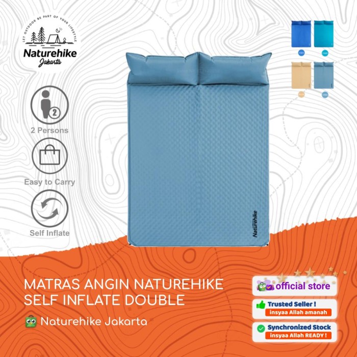 Jual NATUREHIKE MATRAS ANGIN DOUBLE NH18Q010D SELF INFLATE SLEEPING