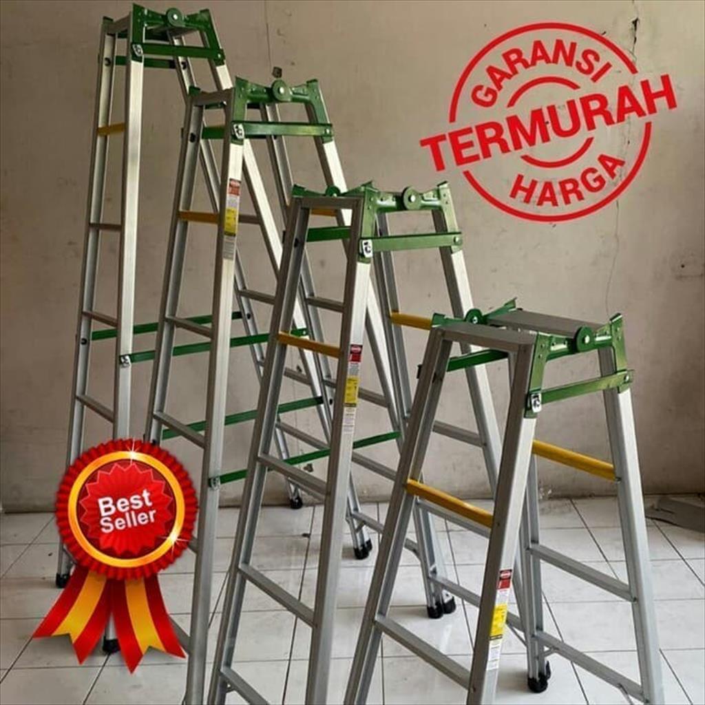 Jual BJ FRT Tangga Lipat Aluminium uk 1,5 m / tangga murah bagus