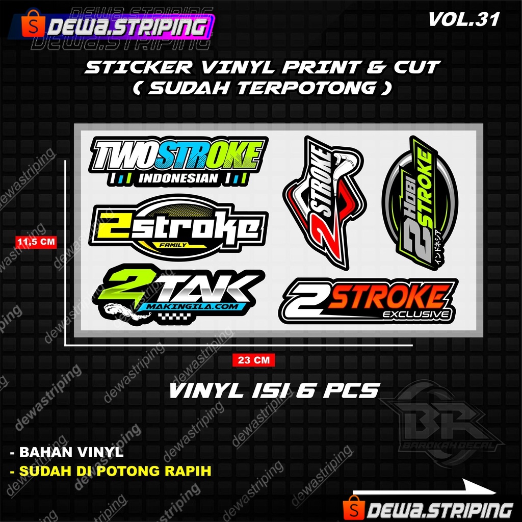 Jual Sticker Print Cut Stiker Racing Pack Stiker Motor Stiker Variasi ...