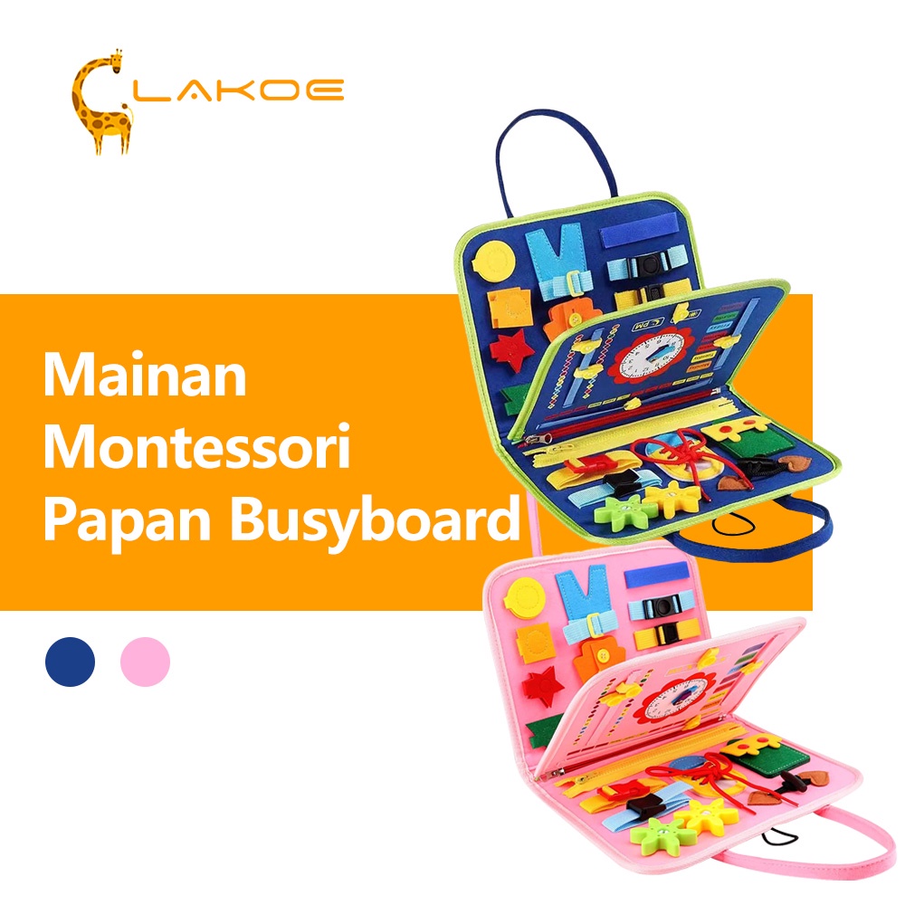 Jual LAKOEOFFICIALMALL Mainan Montessori Papan Busyboard Mainan Edukasi ...