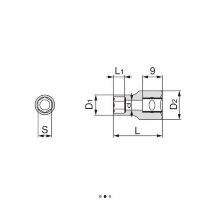 Jual Tone Socket 6pt Type 2S-5.5,1/4inch 5.5mm Japan,Kunci Shock ...