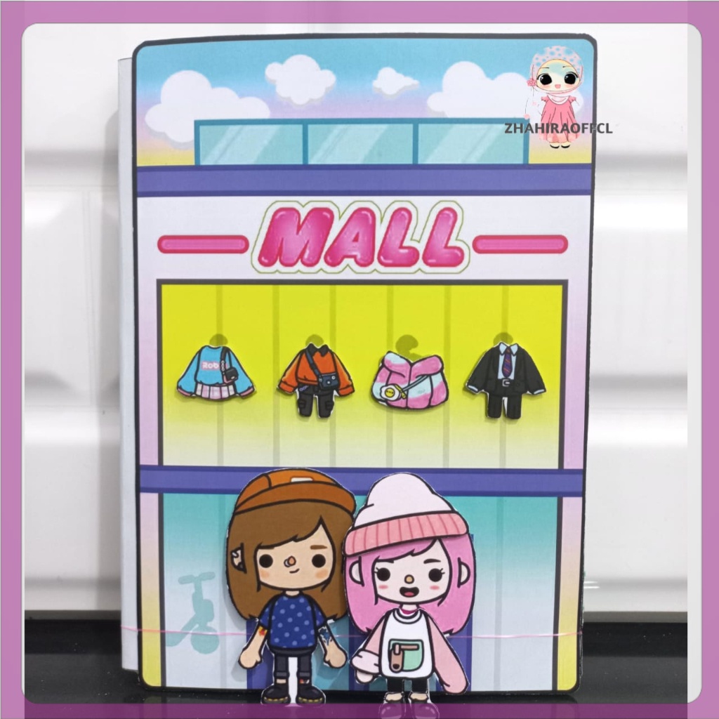 Jual Toca Boca Mall Series Quiet Book Paper Dolls Bongkar Pasang Boneka Kertas Paling Populer