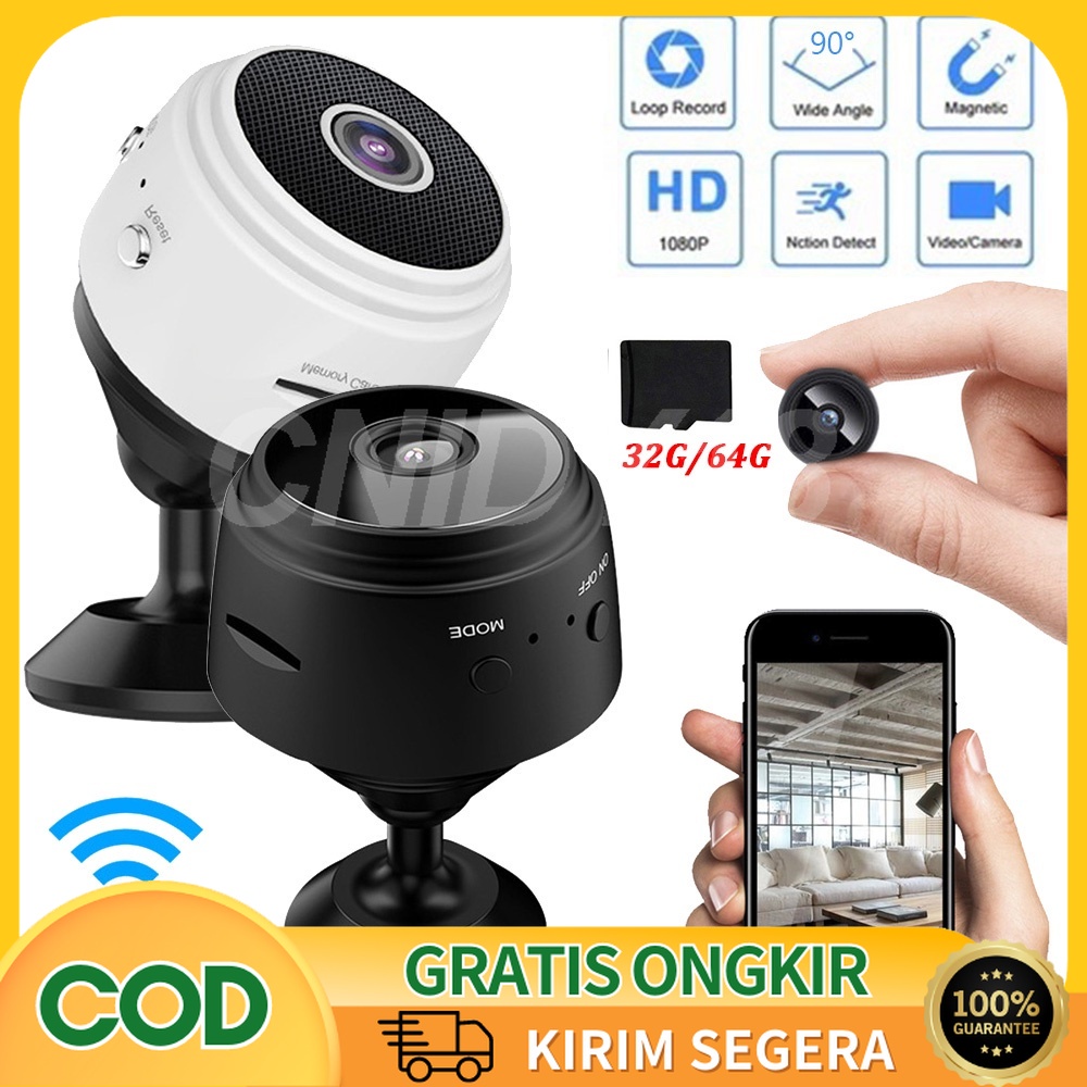 Jual Wireless A9 Mini Camera Wifi Hd 1080P Micro Kamera V380 Kecil ...