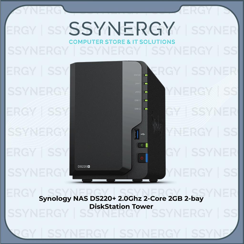 Jual Synology NAS DS220+ 2.0Ghz 2-Core 2GB 2-bay DiskStation Tower ...