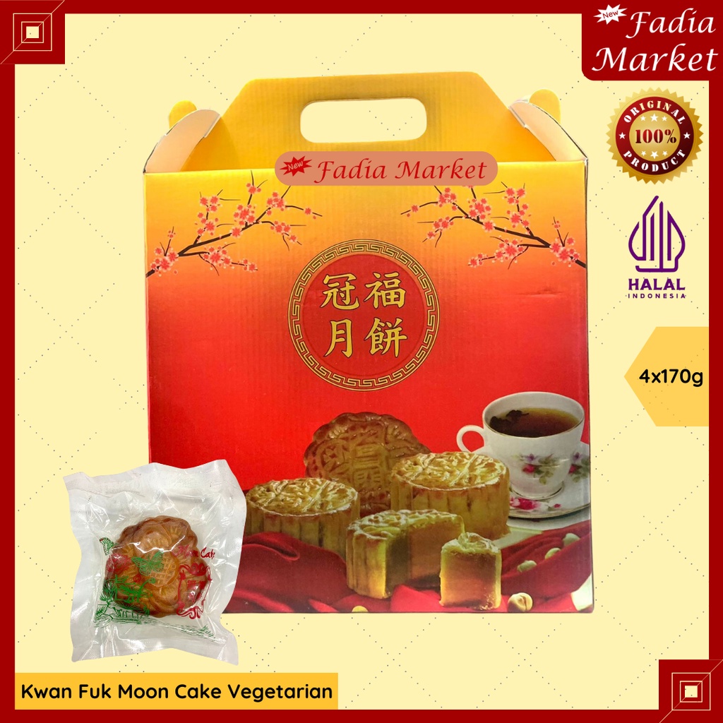 Jual HALAL Kwan Fuk MoonCake Moon Cake Vegan Vegetarian Kue Bulan Chung