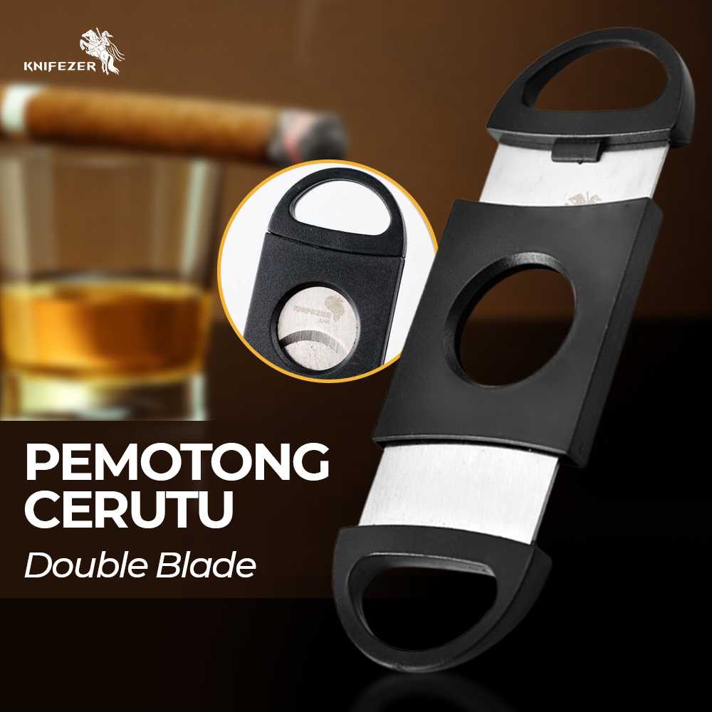 Jual Pemotong Rokok Cerutu Cigar Cutter Double Blade | Shopee Indonesia