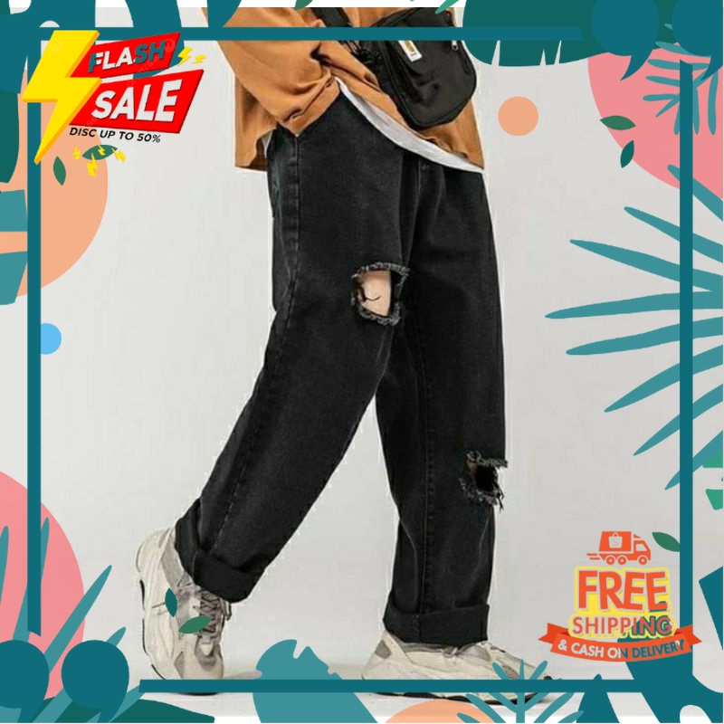 Jual MODEL TERKINI OUTFIT ZEE JKT48 //CELANA SOBEK PRIA RIPPED JEANS