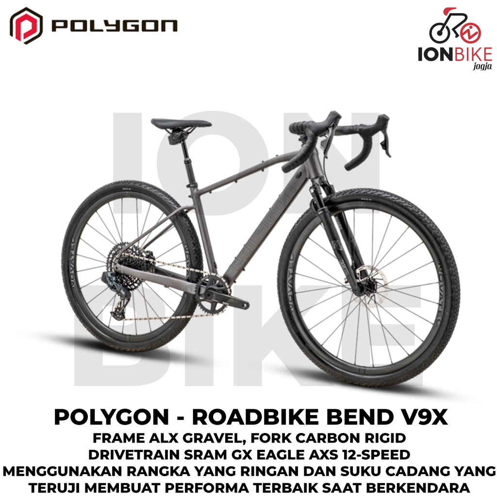 Jual Sepeda Gravel 700c Polygon Bend V9X Alloy Rival 12 Speed Pre Order ...