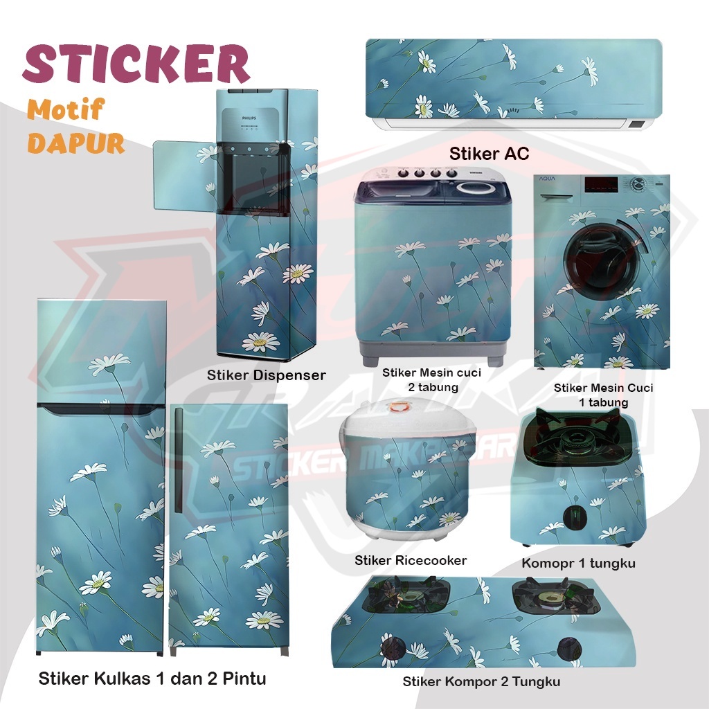 Jual Stiker kulkas kompor mesin cuci 1 2 pintu tabung mata Rice Cooker