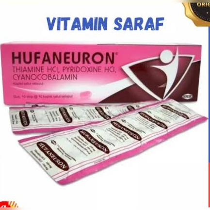 Jual Hufaneuron Kaplet Multivitamin B1,B6,B12 Vitamin Syaraf Strip ...