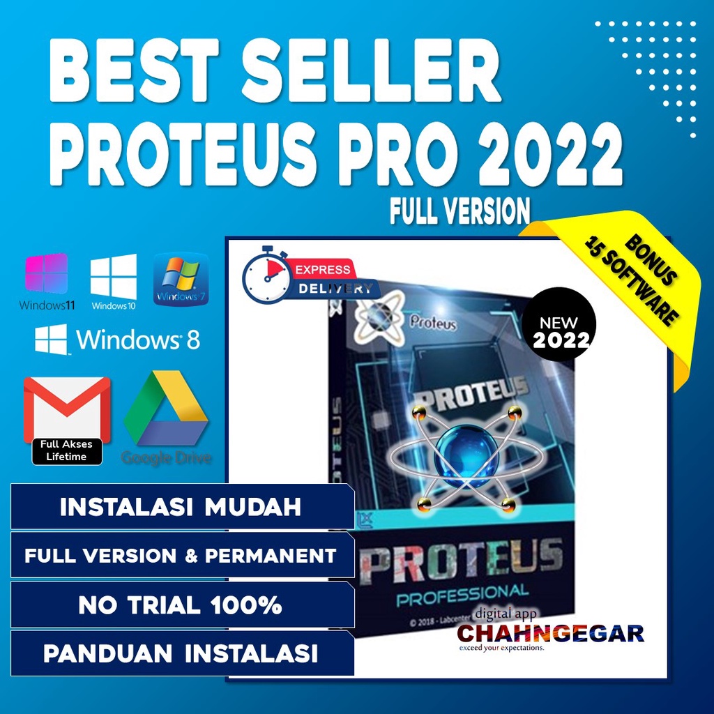 Jual Proteus Professional 8.15 edisi 2022 Software untuk membuat desain