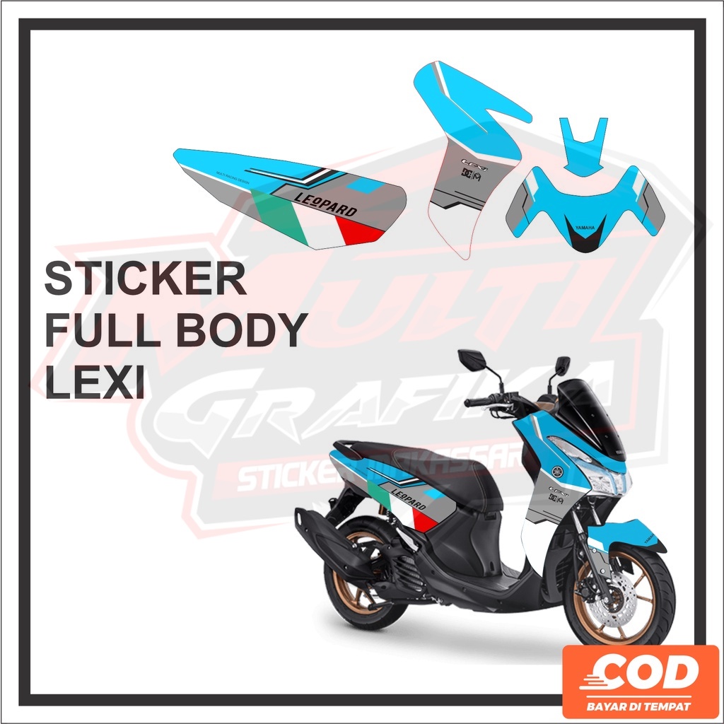 Jual Stiker Striping Decal Motor Yamaha Lexi Full Body Striping Stiker