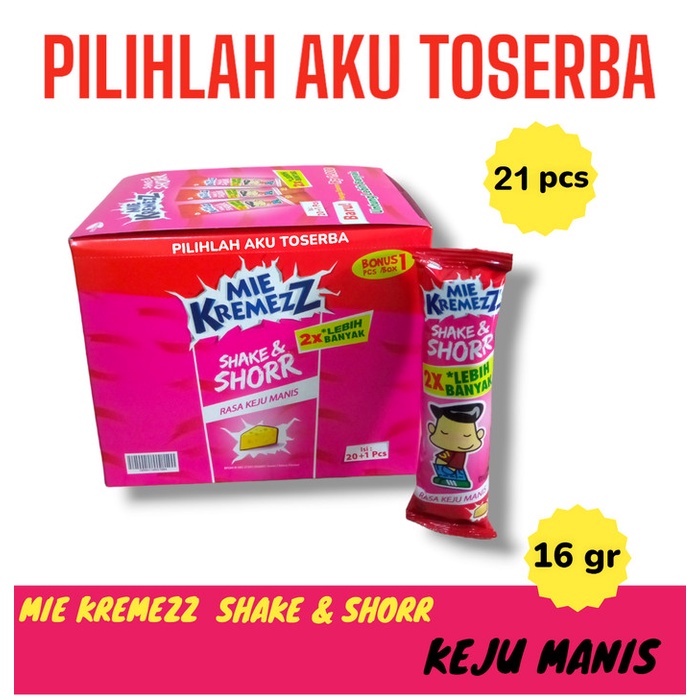 Jual Mie Kremezz Shake And Shorr Rasa Keju Manis Box Harga 1 Box Shopee Indonesia 5496